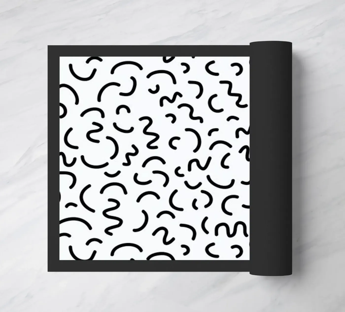 Memphis Squiggle Fußmatte von Charlotte Winter