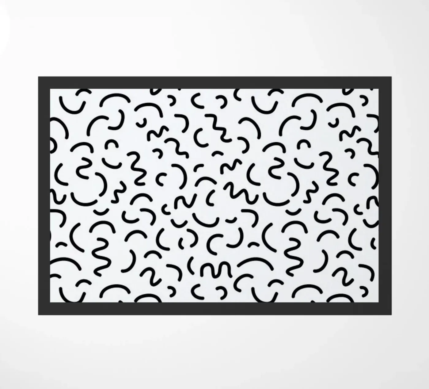 Memphis Squiggle Fußmatte von Charlotte Winter