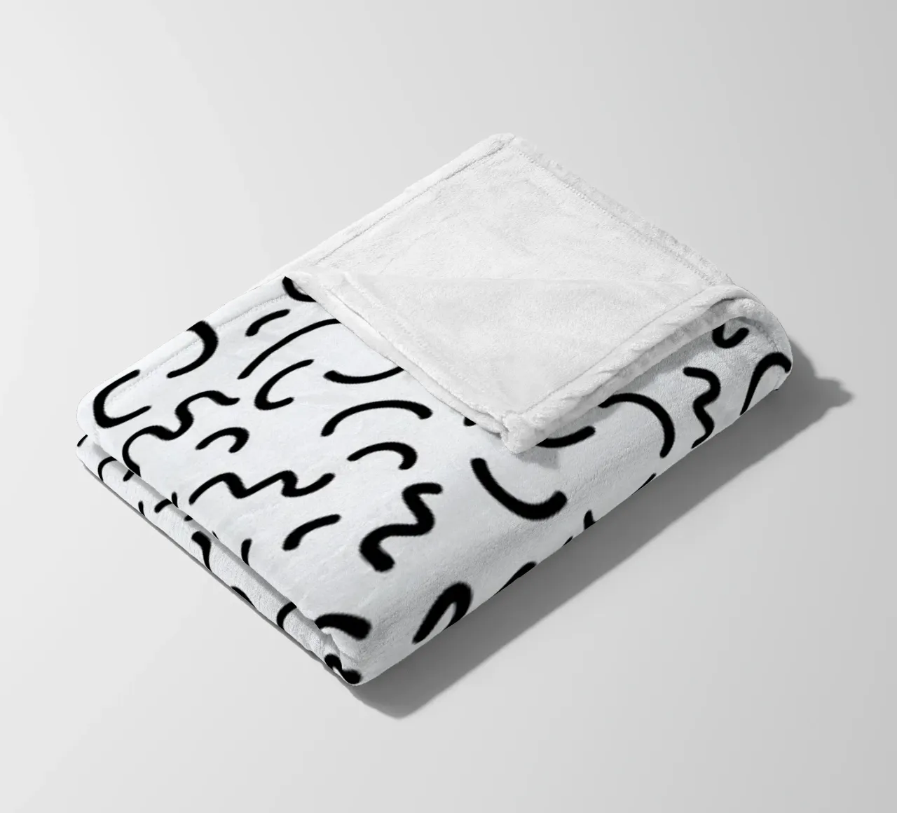Memphis Squiggle coperta in pile da Charlotte Winter