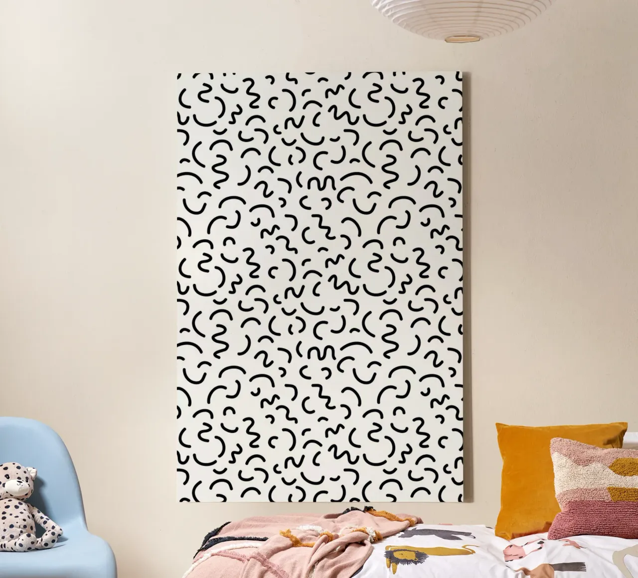 Memphis Squiggle tela da Charlotte Winter