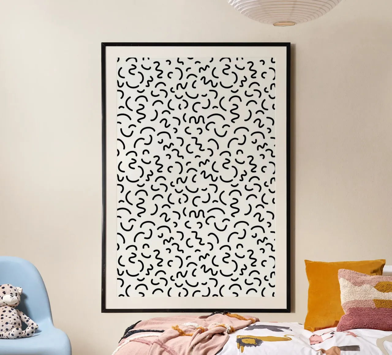 Memphis Squiggle poster da Charlotte Winter