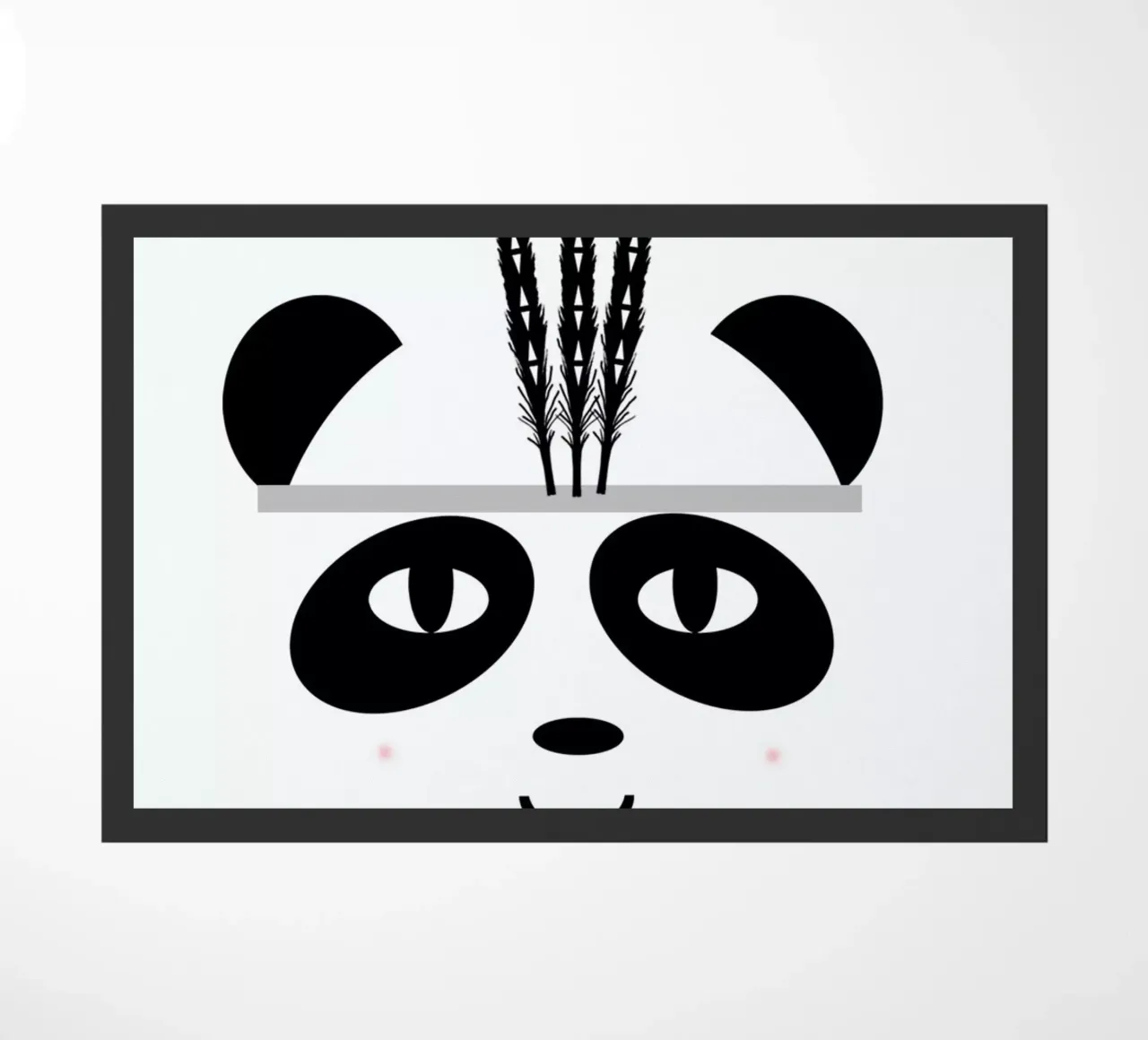 Panda doormat by Charlotte Winter