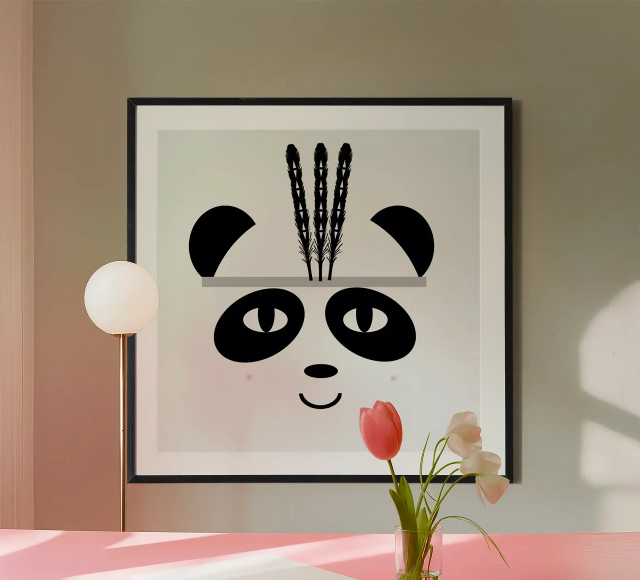 Panda poster van Charlotte Winter