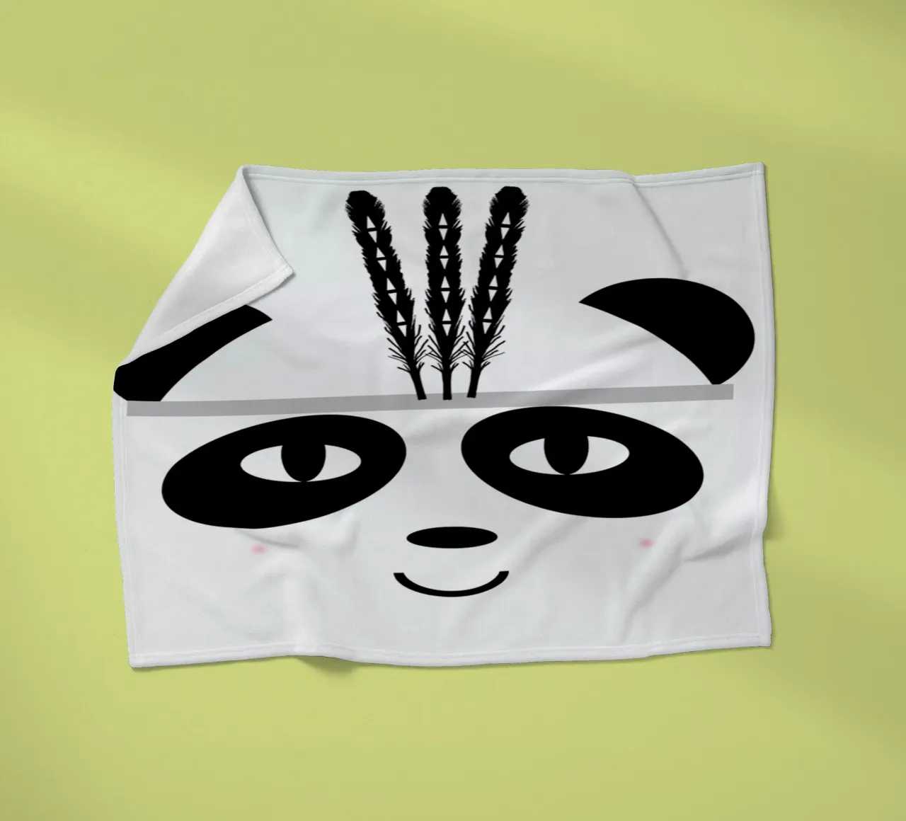 Panda Fleecedecke von Charlotte Winter
