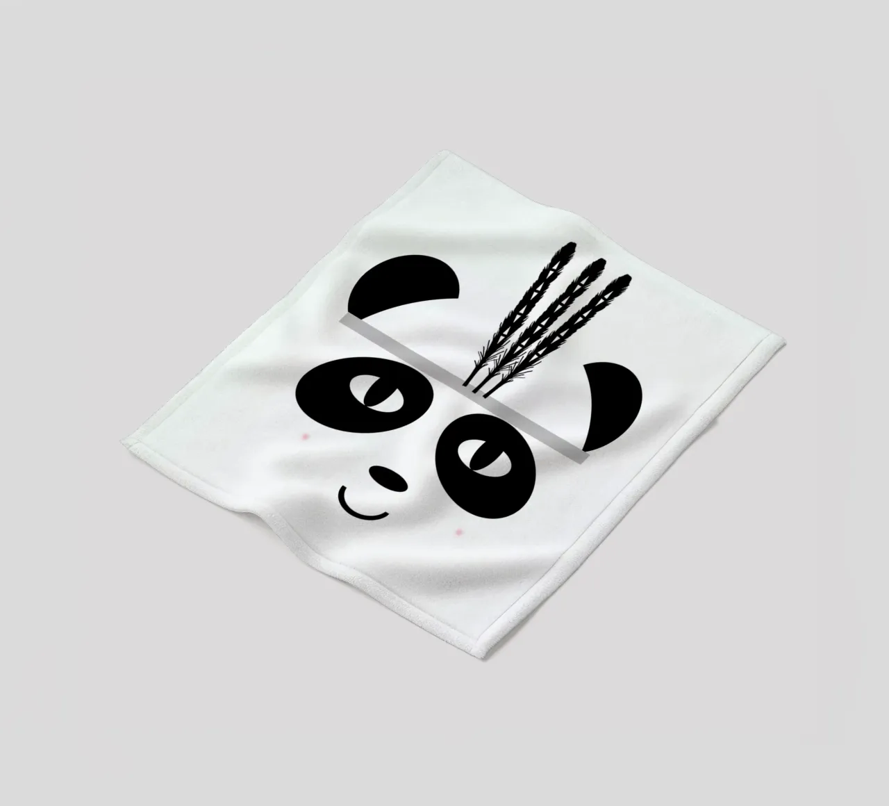 Panda Fleecedecke von Charlotte Winter