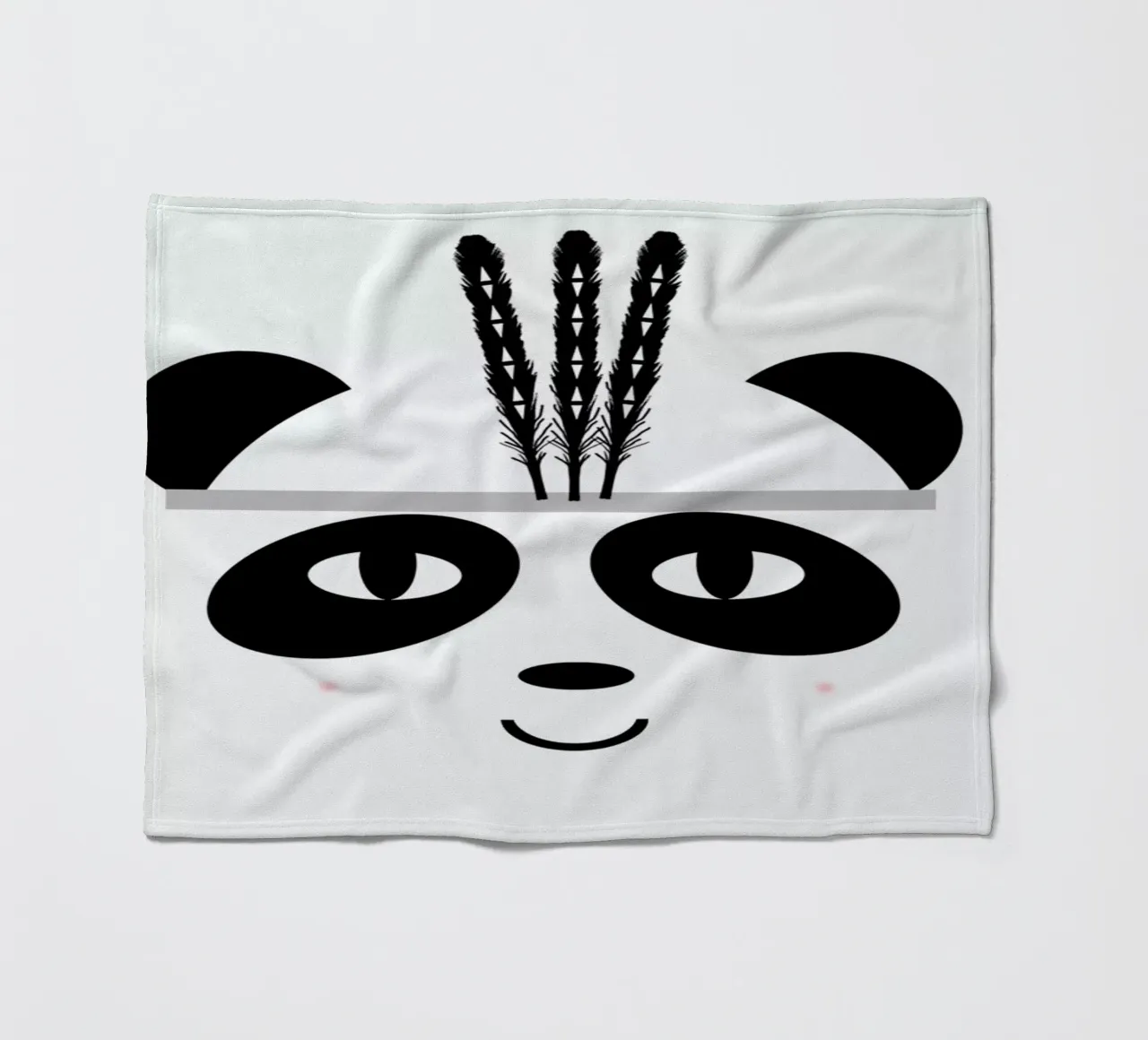 Panda Fleecedecke von Charlotte Winter