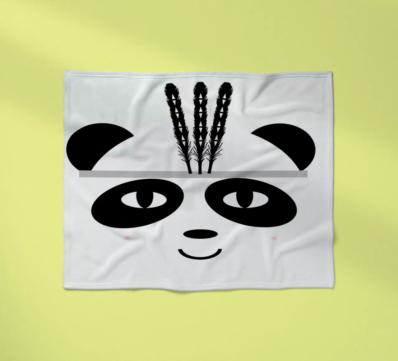Panda Fleecedecke von Charlotte Winter