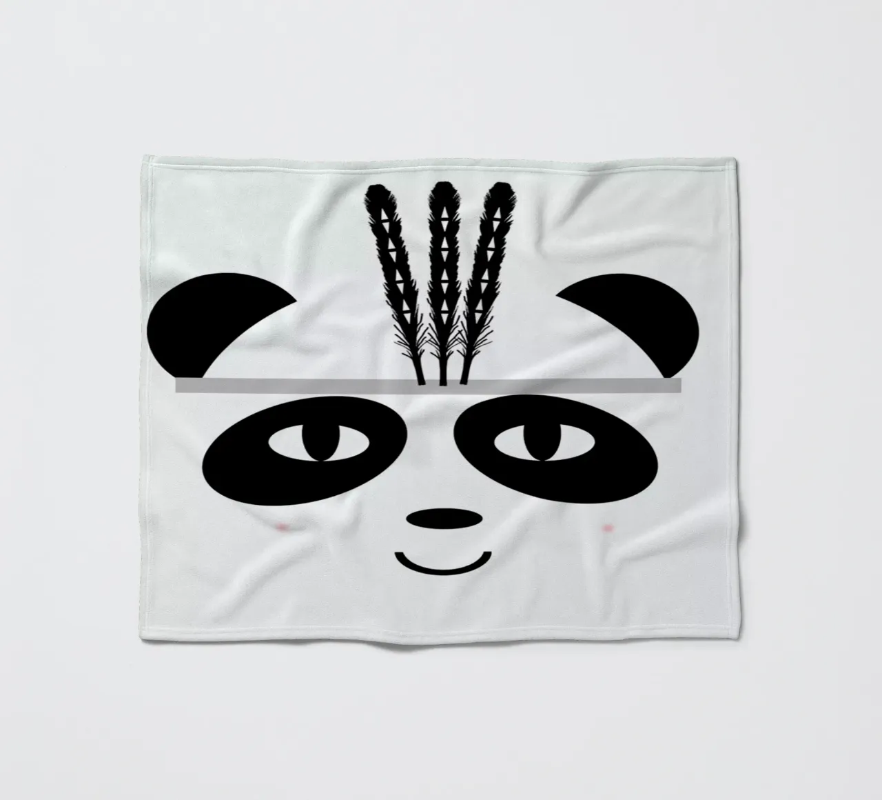Panda Fleecedecke von Charlotte Winter