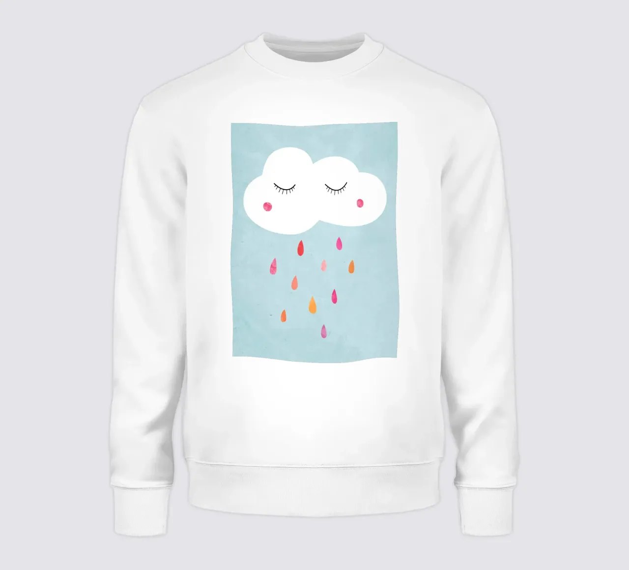 Wolke mit buntem Regen felpa da BAINAI KIDS