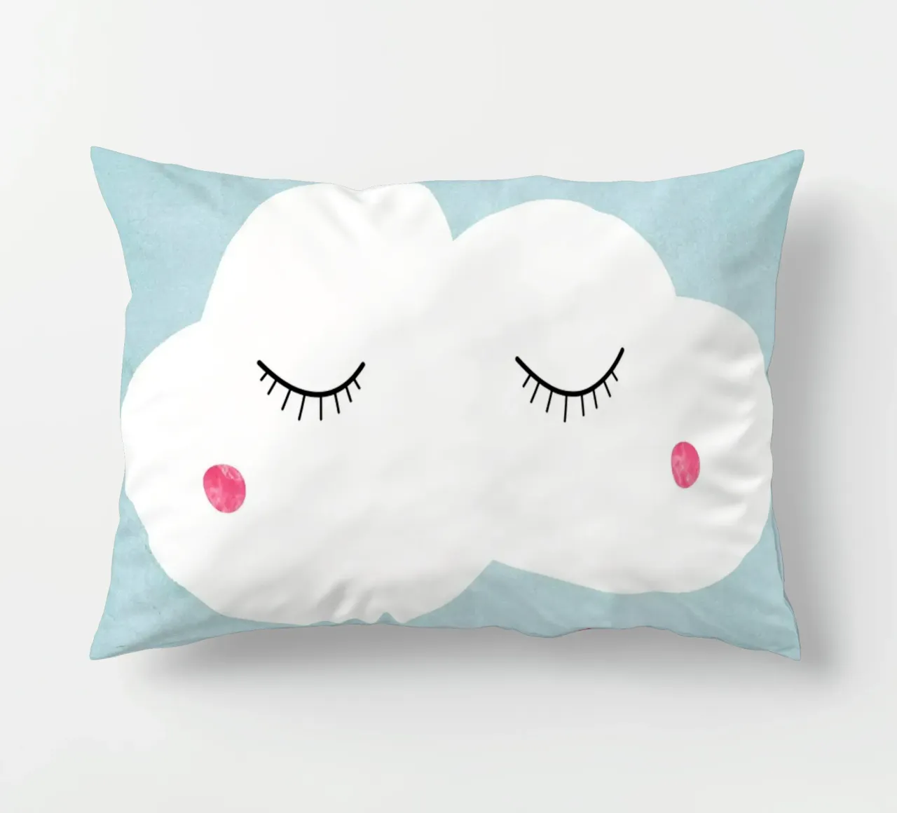 Wolke mit buntem Regen cuscino da BAINAI KIDS