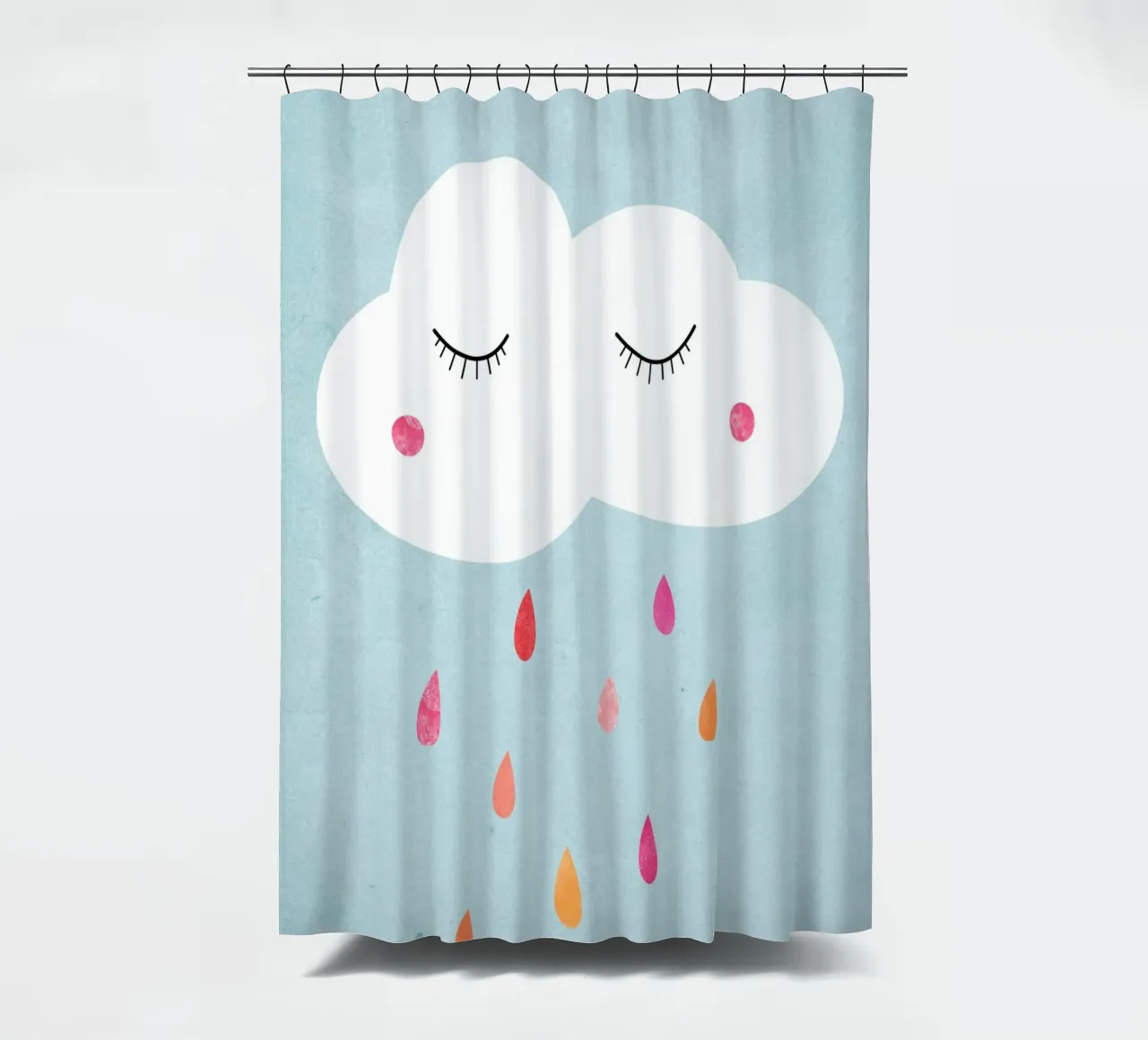 Wolke mit buntem Regen Duschvorhang von BAINAI KIDS