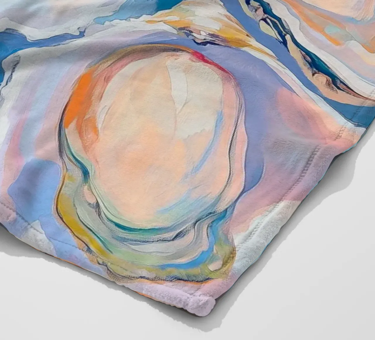Arte delle conchiglie colorate coperta in pile da Melloi Art Print