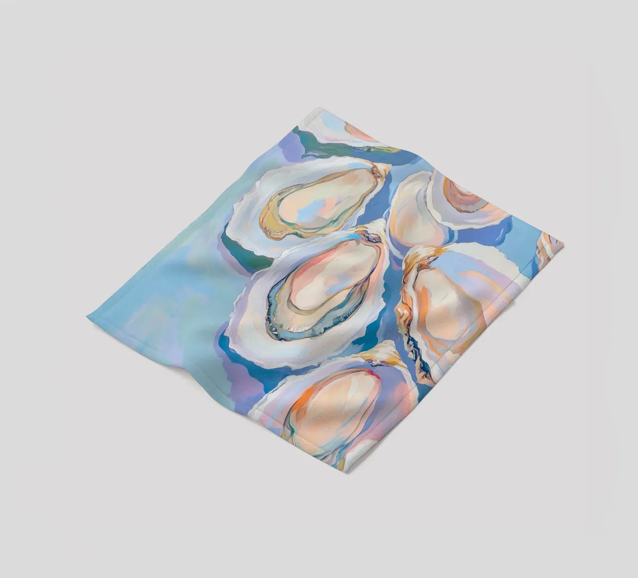 Arte delle conchiglie colorate coperta in pile da Melloi Art Print