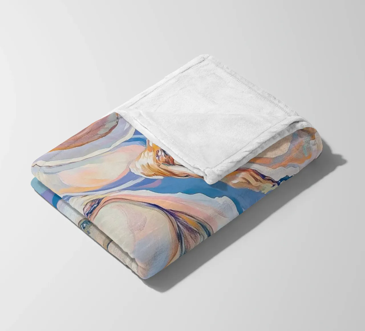 Arte delle conchiglie colorate coperta in pile da Melloi Art Print