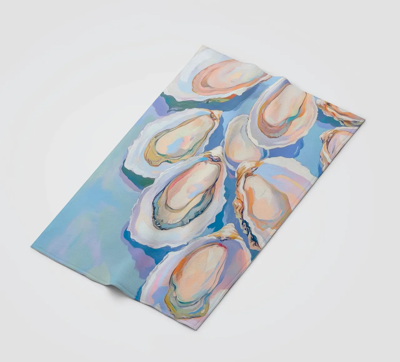 Arte delle conchiglie colorate coperta in pile da Melloi Art Print