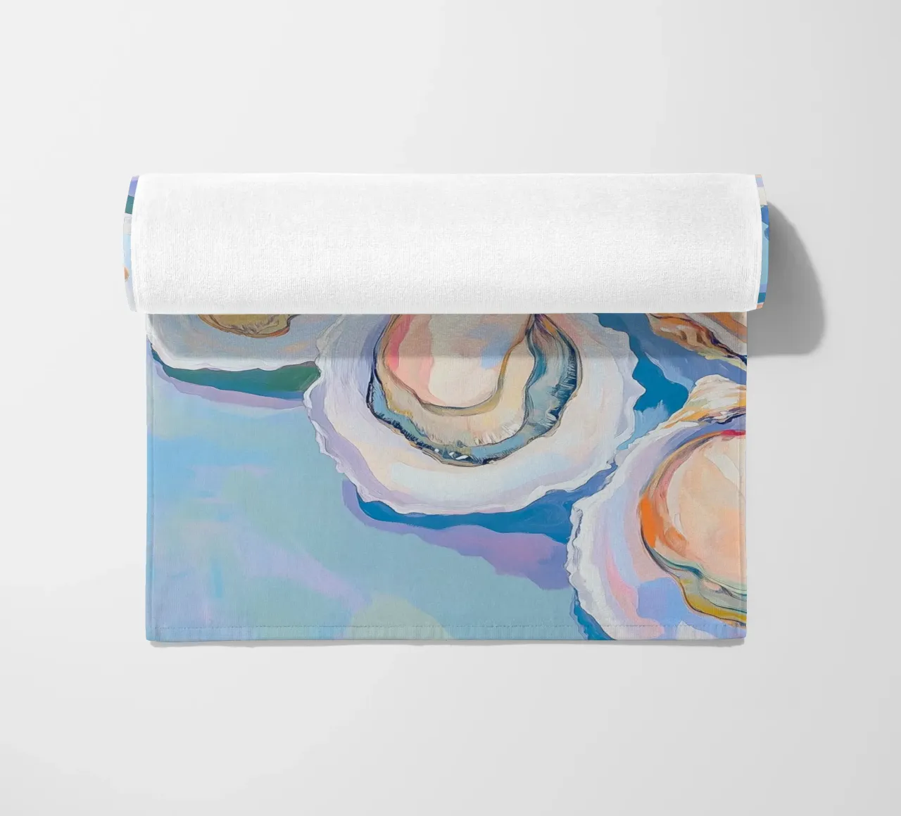 Arte delle conchiglie colorate telo mare da Melloi Art Print