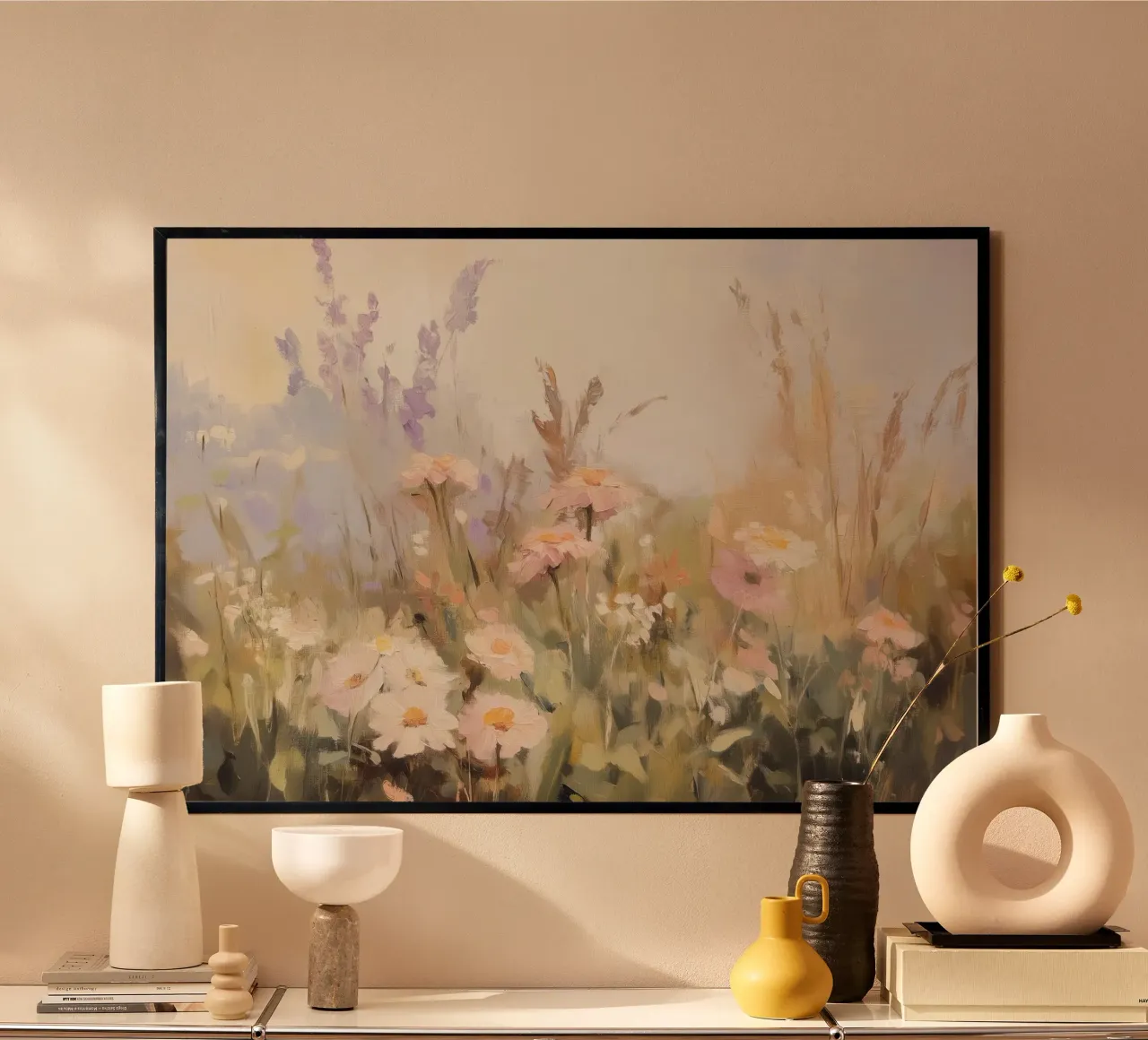 Paesaggio di fiori selvatici carta hahnemühle da Melloi Art Print