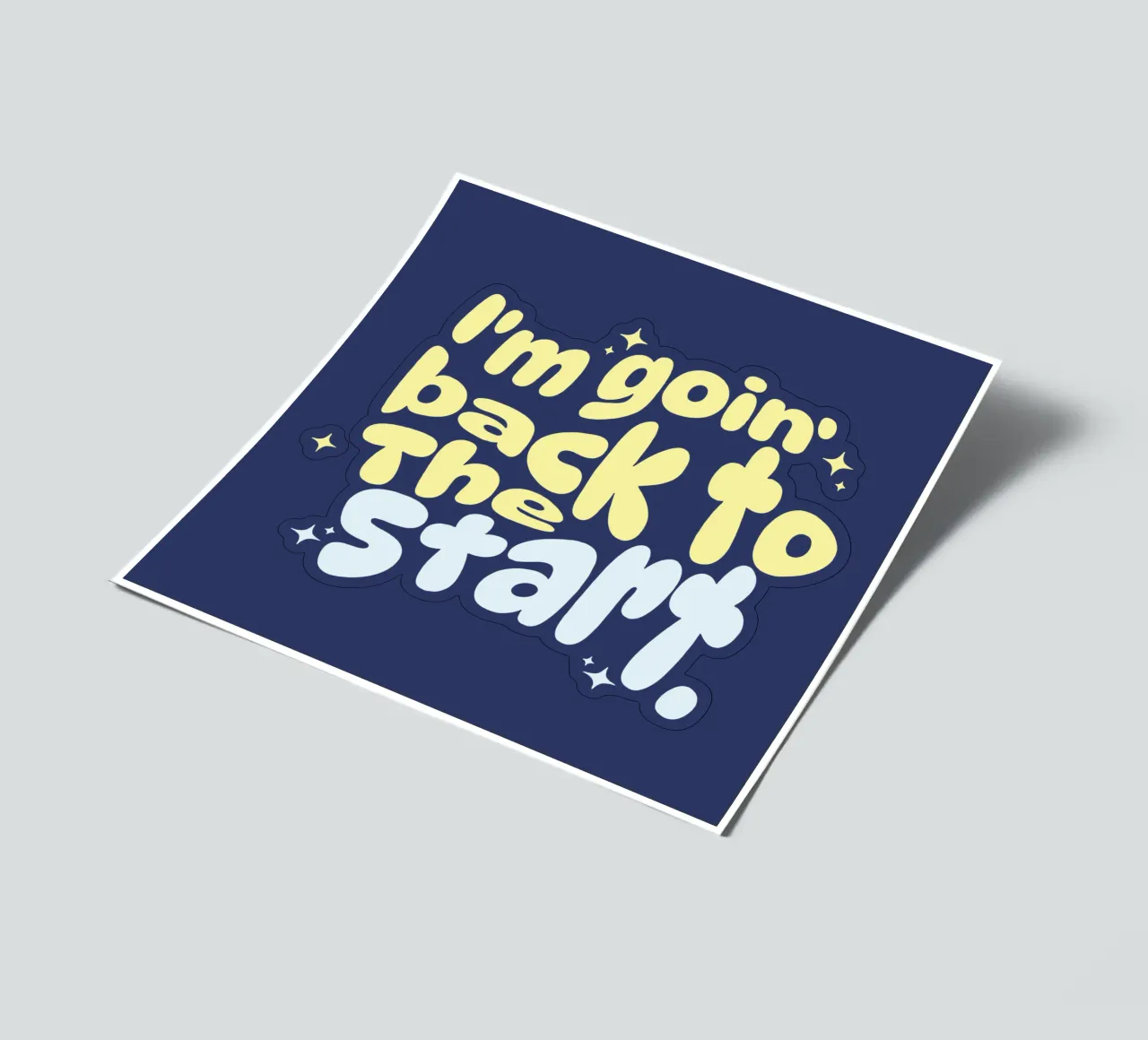 Ich gehe zurück zum Anfang Stickerbogen von Gunawan Rb