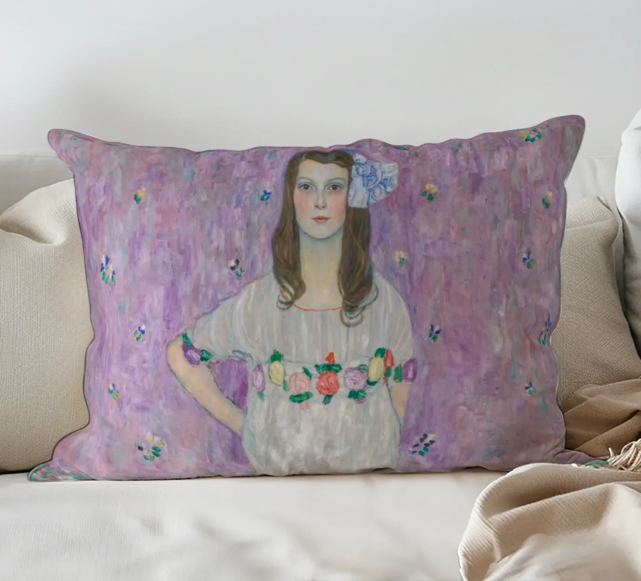 Ritratto Mäda Primavesi, Gustav Klimt cuscino da Carinaprint