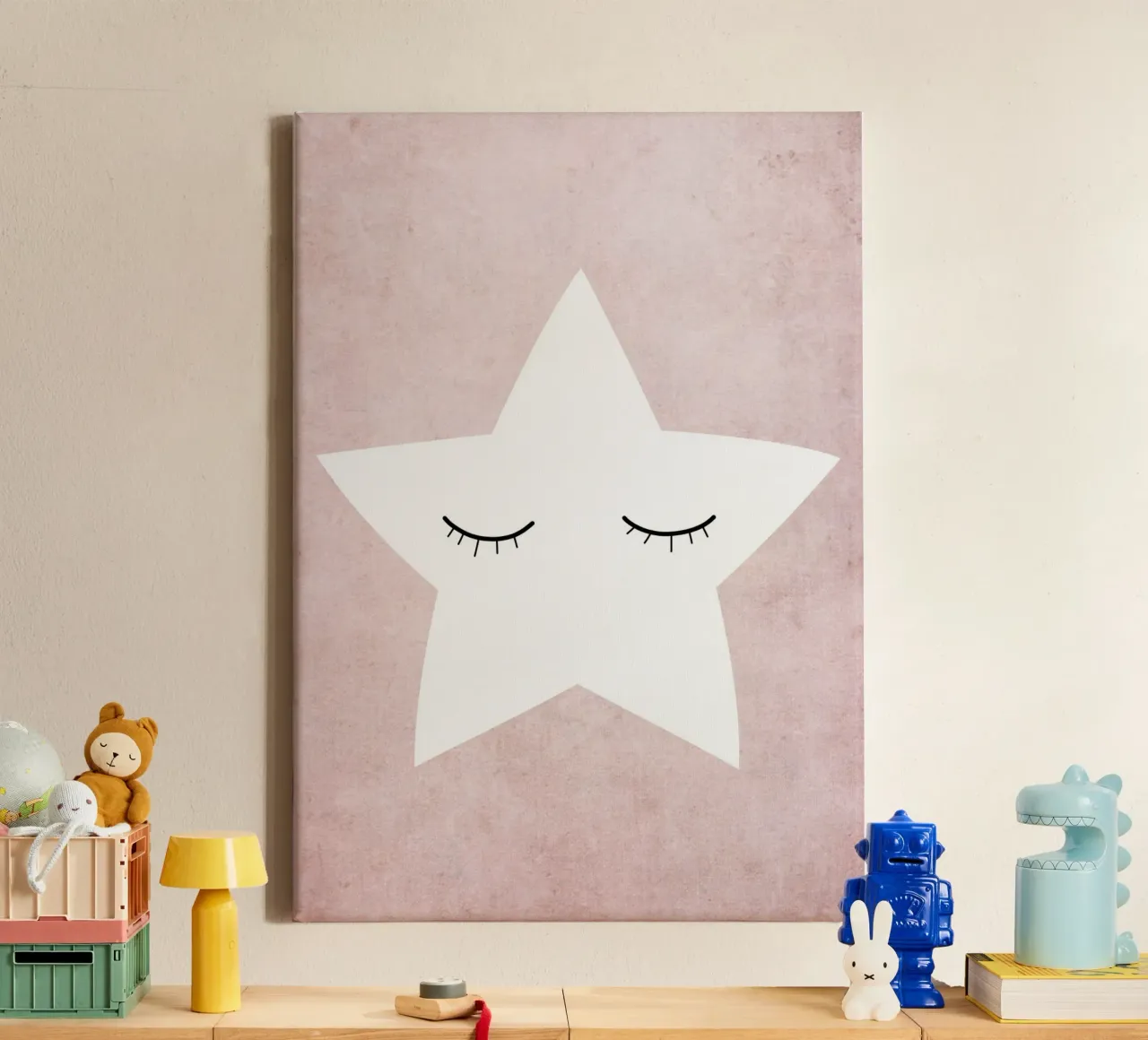 Kleiner Stern - rosa tela con Cornice a cassetta da BAINAI KIDS
