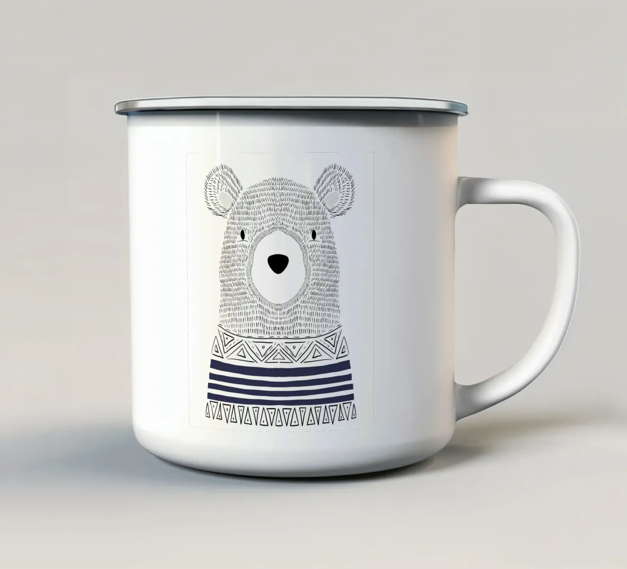 Skandinavischer Bär tazza in smalto da BAINAI KIDS