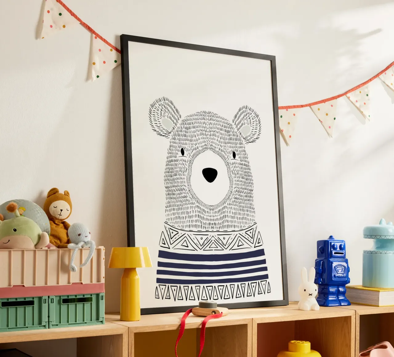 Skandinavischer Bär poster by BAINAI KIDS