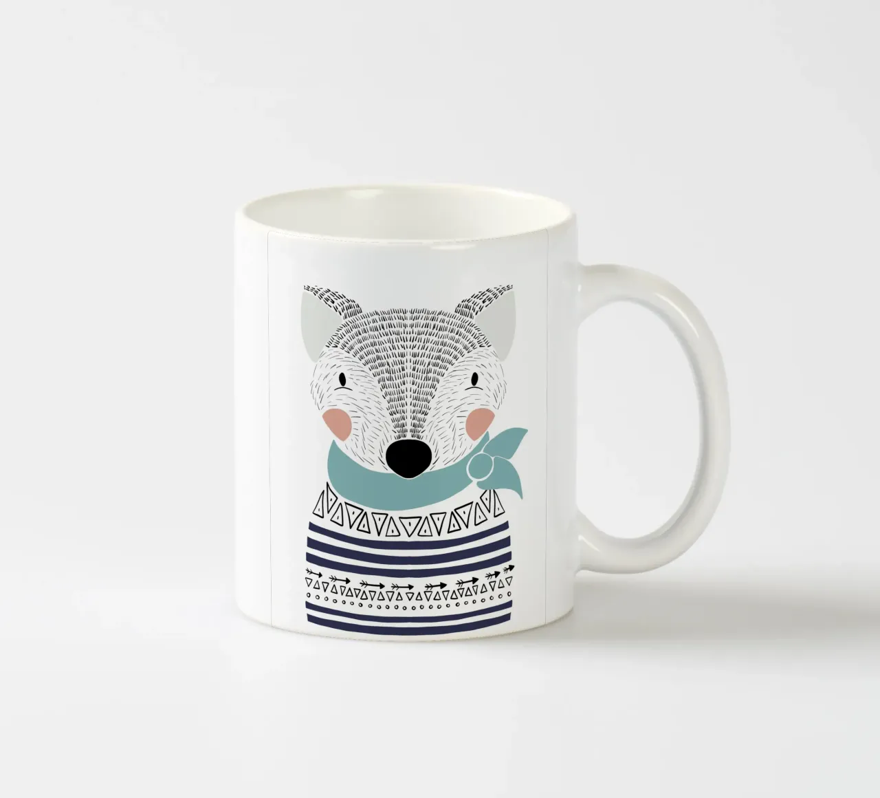 Skandinavischer Fuchs tazza in ceramica da BAINAI KIDS