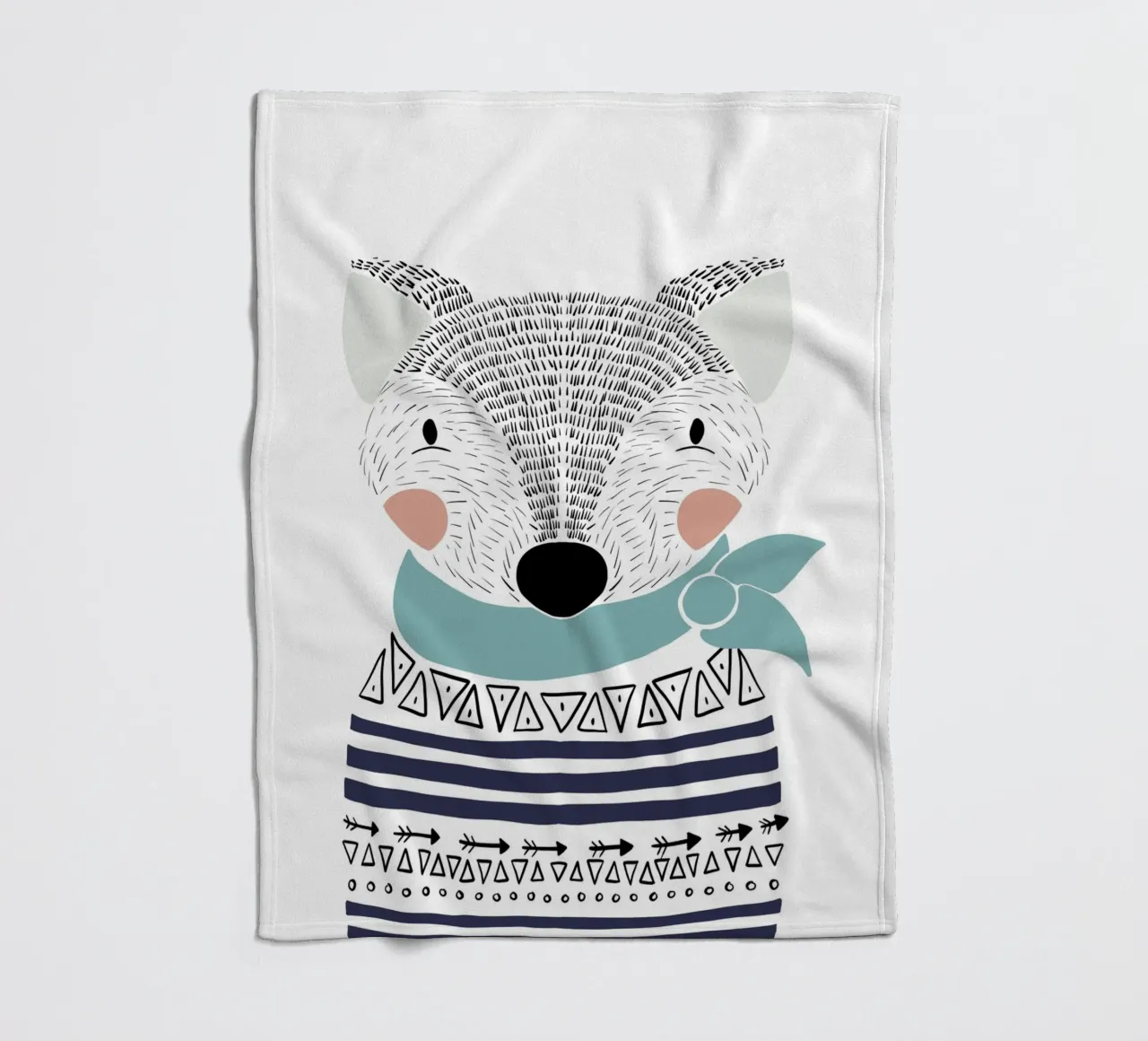 Skandinavischer Fuchs coperta in pile da BAINAI KIDS