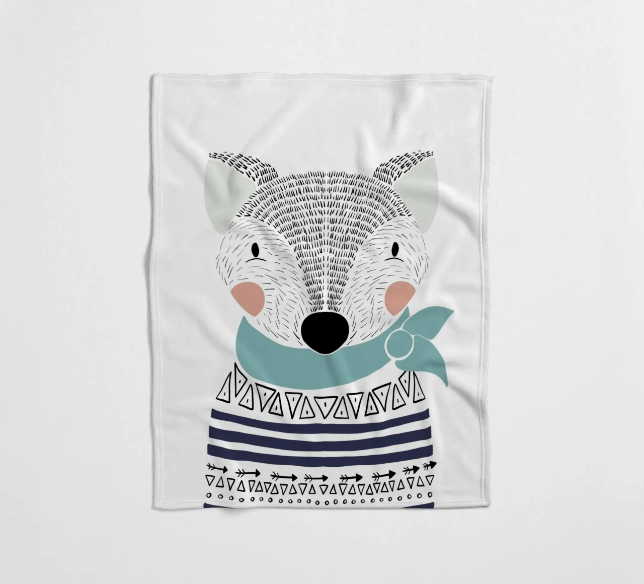 Skandinavischer Fuchs coperta in pile da BAINAI KIDS