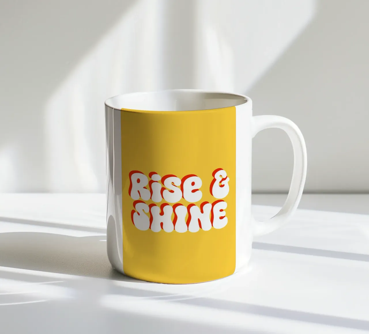 Rise and shine tazza in ceramica da BAINAI QUOTES