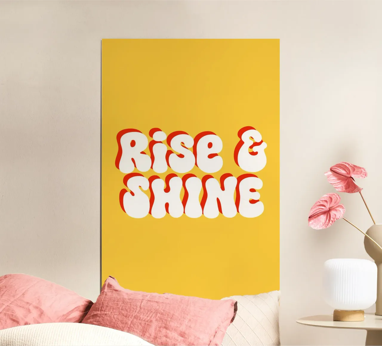 Rise and shine poster con telaio in plastica da BAINAI QUOTES