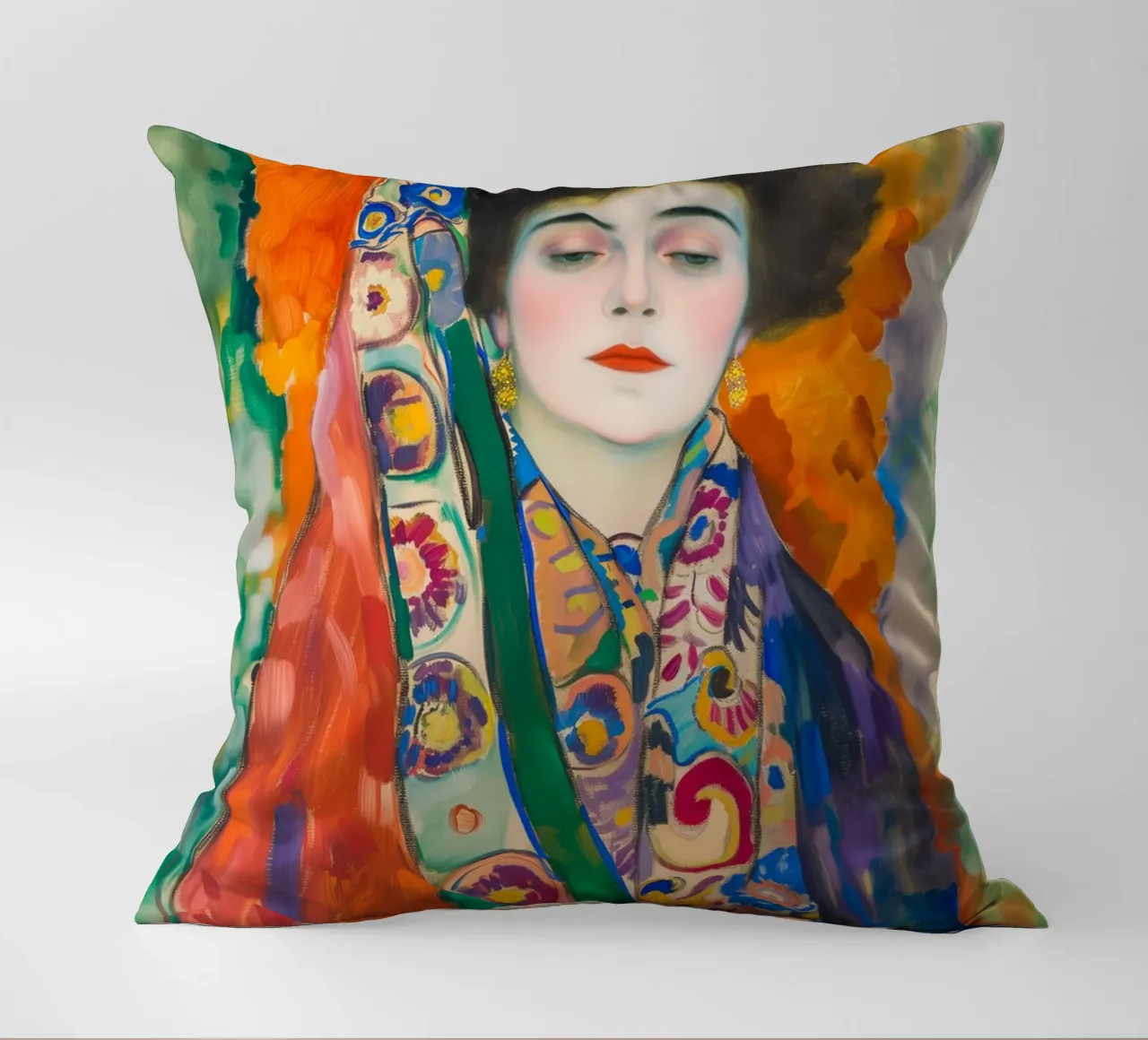 Klimt Miss Lieser decorative cushion by Carinaprint