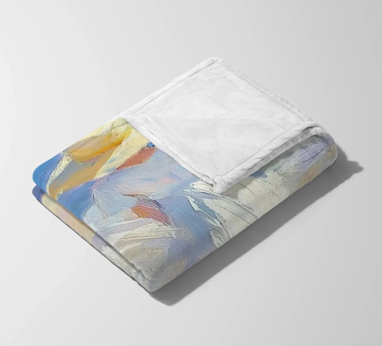 Donne che camminano su una spiaggia illuminata dal sole coperta in pile da Melloi Art Print