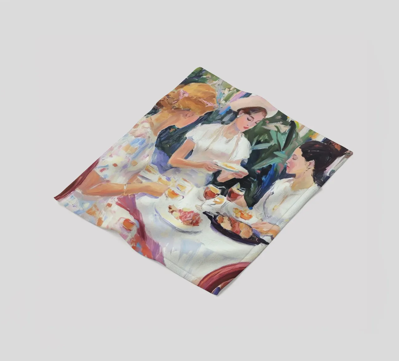 Cena per signore all'aperto coperta in pile da Melloi Art Print