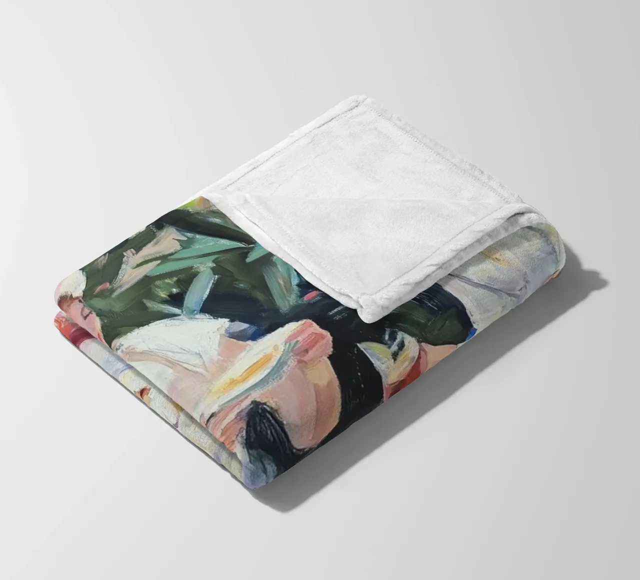 Cena per signore all'aperto coperta in pile da Melloi Art Print