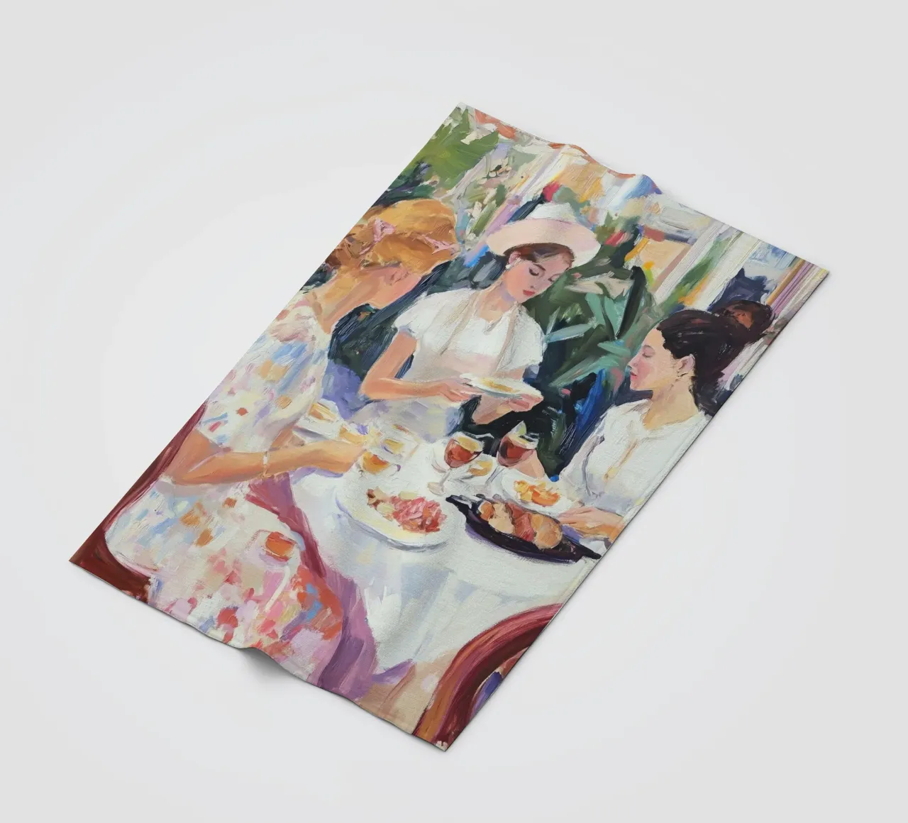 Cena per signore all'aperto coperta in pile da Melloi Art Print