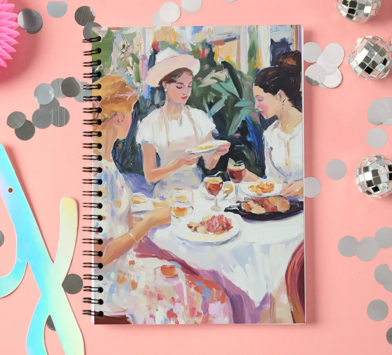 Cena per signore all'aperto diario ad anelli da Melloi Art Print