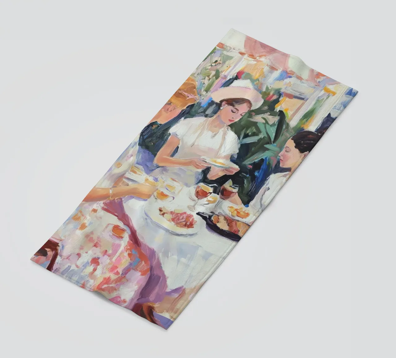 Cena per signore all'aperto telo mare da Melloi Art Print