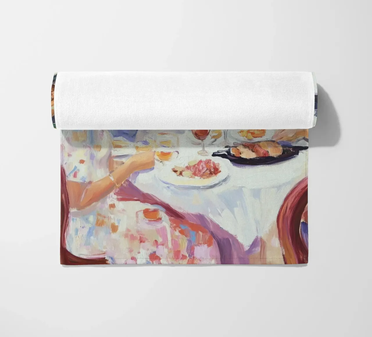 Cena per signore all'aperto telo mare da Melloi Art Print