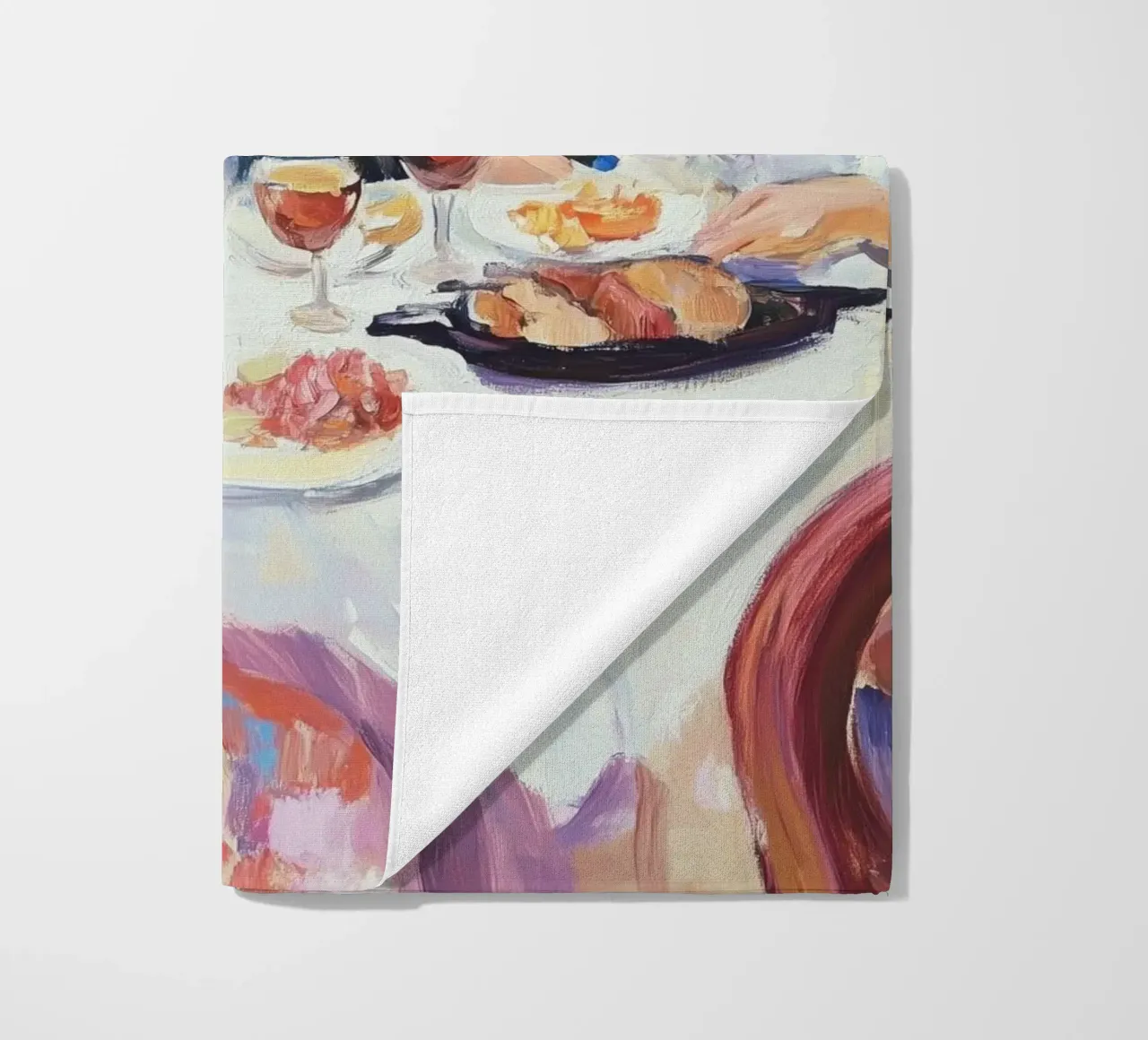 Cena per signore all'aperto telo mare da Melloi Art Print