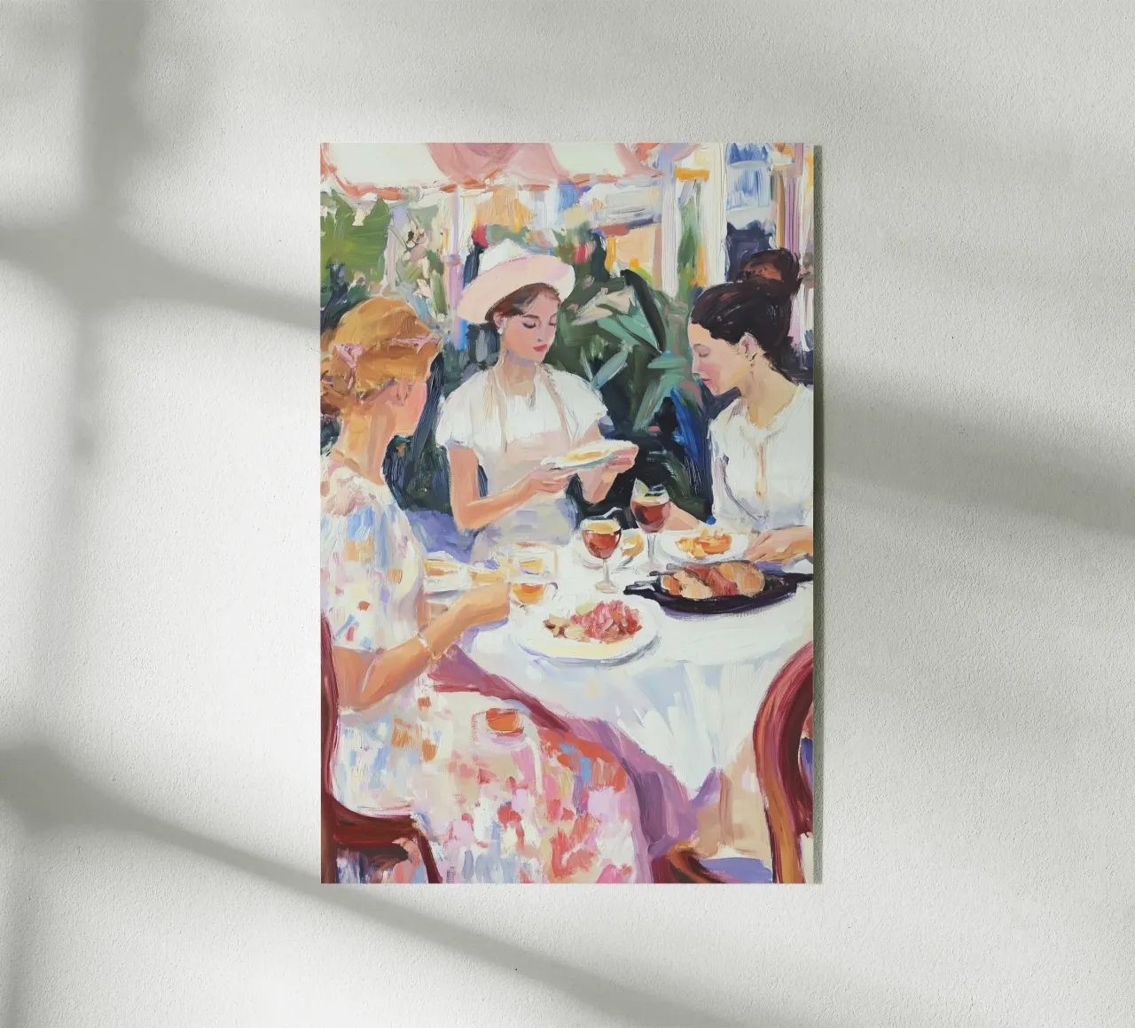 Cena per signore all'aperto plexiglass da Melloi Art Print
