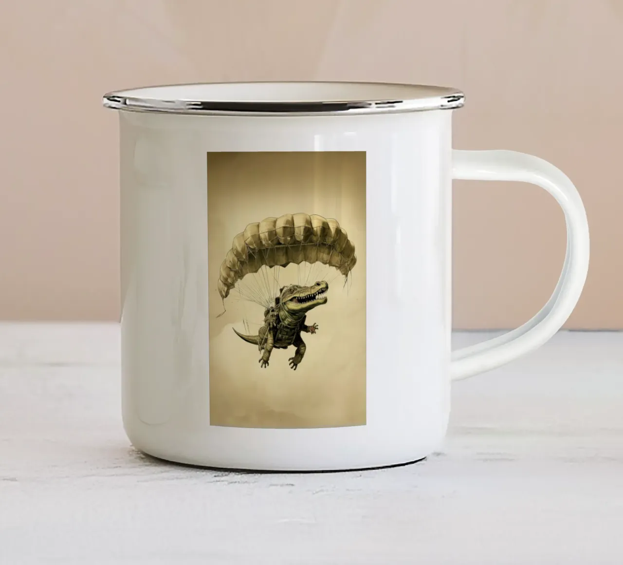 Croco tazza in smalto da Luna & Noctua