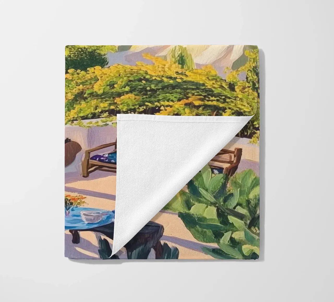 Mediterranean Hillside Villa View telo mare da Melloi Art Print