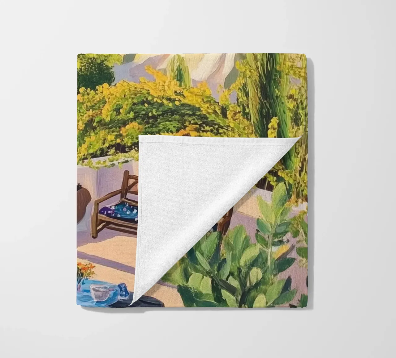 Mediterranean Hillside Villa View telo mare da Melloi Art Print