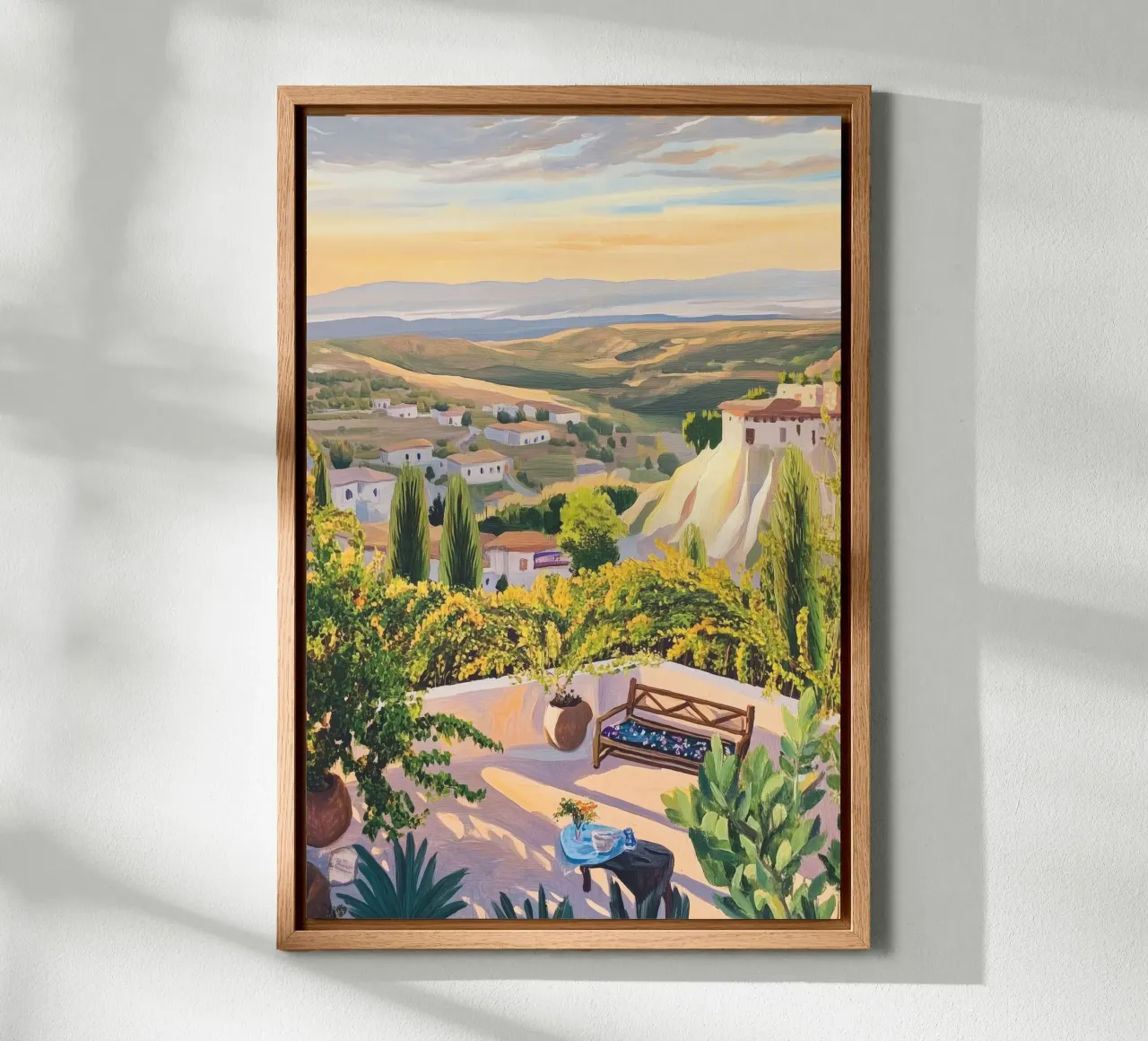 Mediterranean Hillside Villa View alluminio dibond da Melloi Art Print