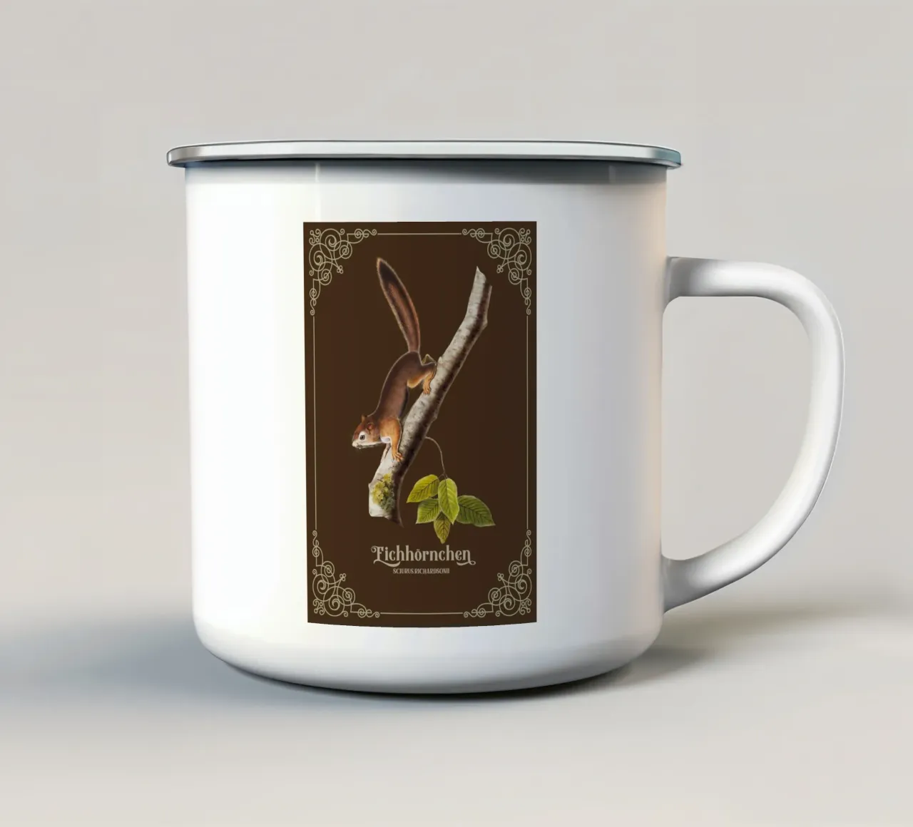 Eichhörnchen tazza in smalto da Luna & Noctua