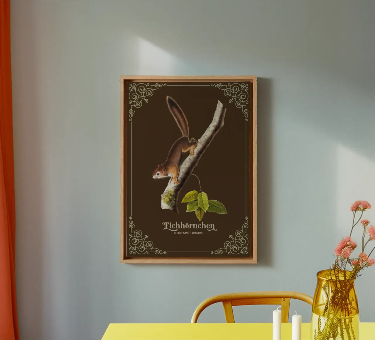 Eichhörnchen canvas met Baklijst van Luna & Noctua