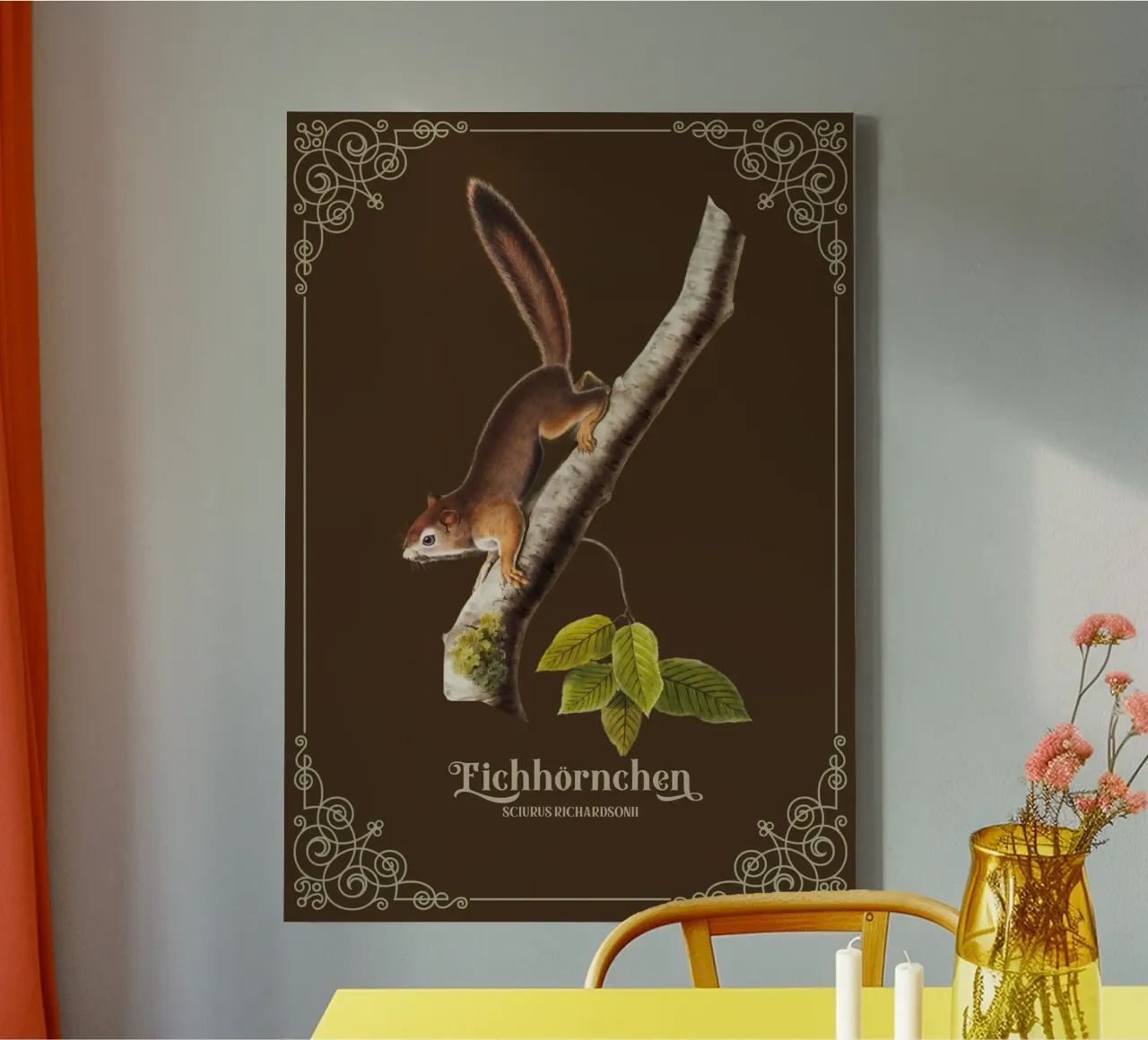 Eichhörnchen canvas met Baklijst van Luna & Noctua