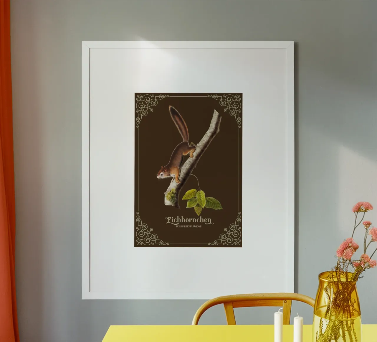 Eichhörnchen poster con telaio in alluminio da Luna & Noctua