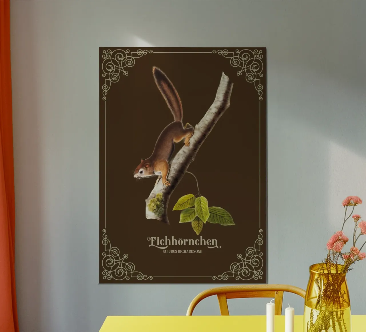 Eichhörnchen poster con telaio in alluminio da Luna & Noctua